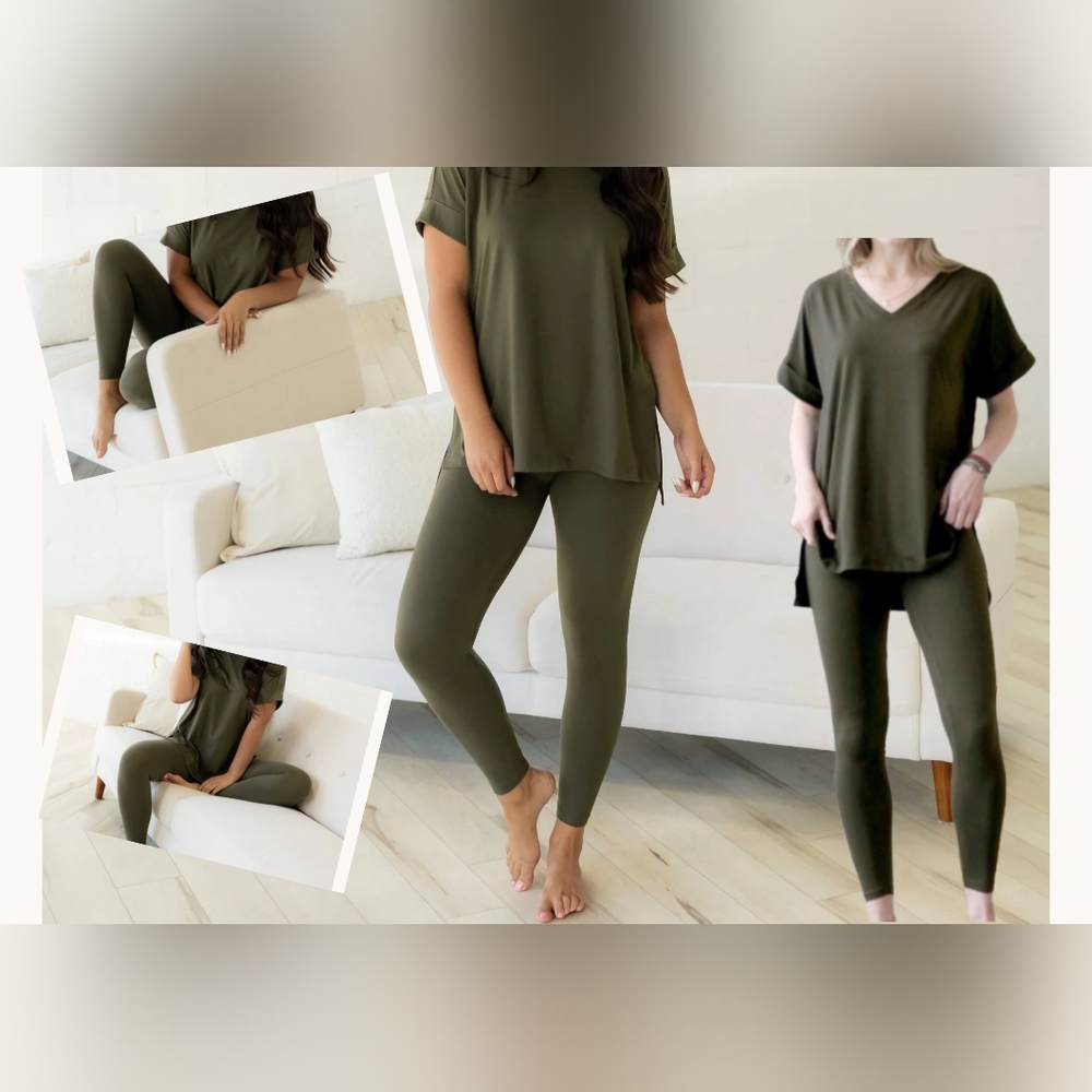 #654 🛑S,XL Chic & Fabulous Top & Leggings Loungewear 2PC Set